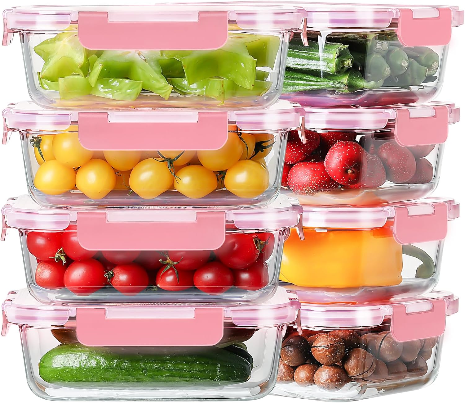 36oz Large Glass Meal Prep Containers with Leak Proof Lids