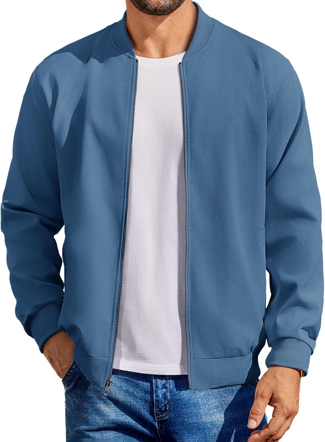 COOFANDY Men's Lightweight Bomber Jacket for Casual Style