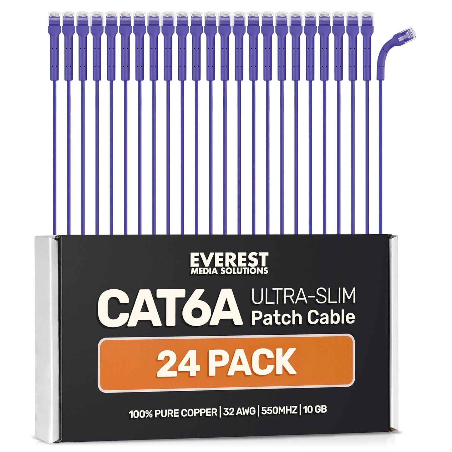 Everest Ultra Slim Cat6a Ethernet Patch Cables for Fast Networking