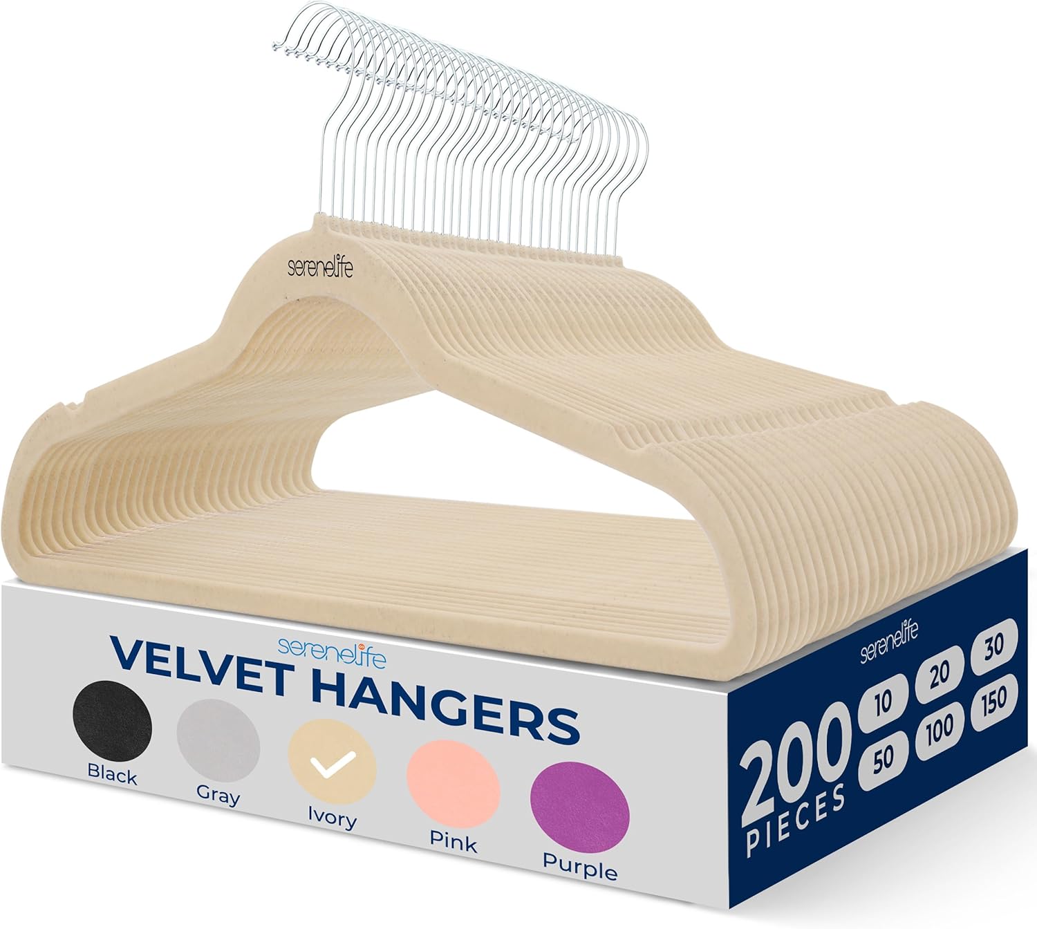 Non-Slip Velvet Hangers for Space-Saving Closet Organization