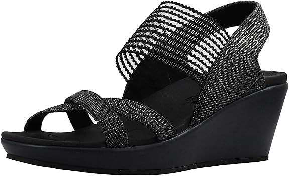 Skechers Women's Beverlee High Tea Wedge Sandal for Comfort