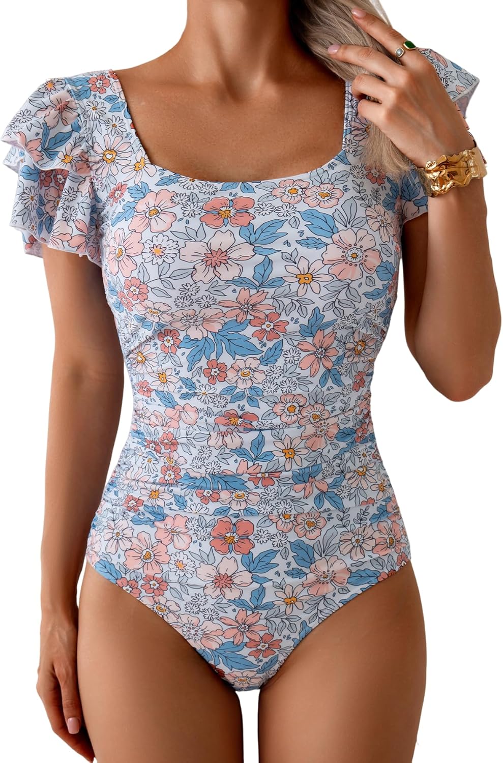 Eomenie Women's Tummy Control One Piece Swimsuit for Summer Fun