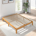 Sweetcrispy Solid Wood Bed Frame, Queen Size - Noise-Free Pine Design