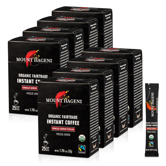 Mount Hagen Instant Coffee Packets - Organic Medium Roast Delight