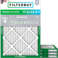 17.5x23.5x1 MERV 8 Air Filter 4-Pack - Electrostatic Pleated HVAC