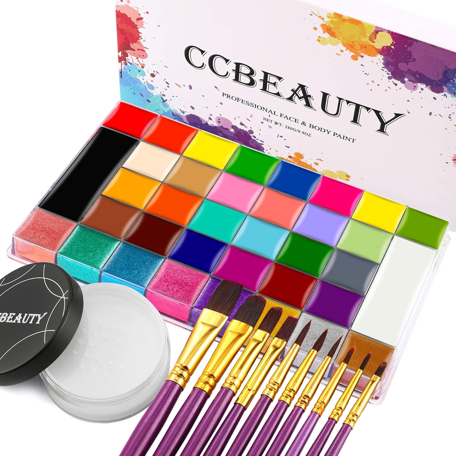 CCbeauty 36 Colors Face Paint Kit for Professional Makeup Artists