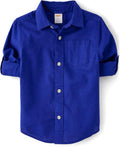 Trendy Long Sleeve Linen Button-Up Shirt for Boys and Toddlers