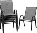 PIZZELLO Patio Chairs Set of 6 - Stackable Outdoor Dining Chairs