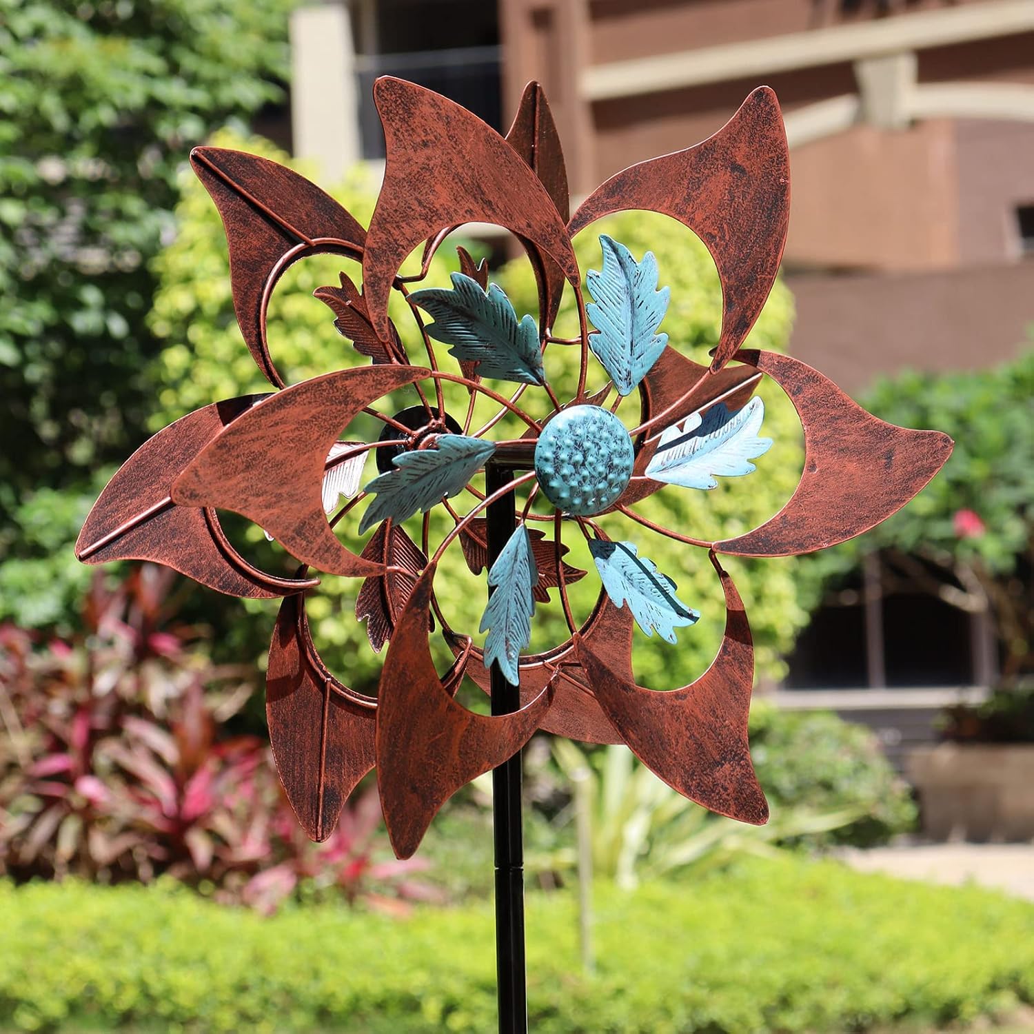 360 Degrees Metal Swivel Wind Spinner for Outdoor Garden Decor