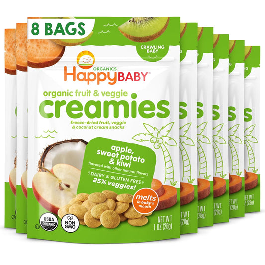 Happy Baby Organic Creamies Freeze Dried Fruit & Veggie Snacks