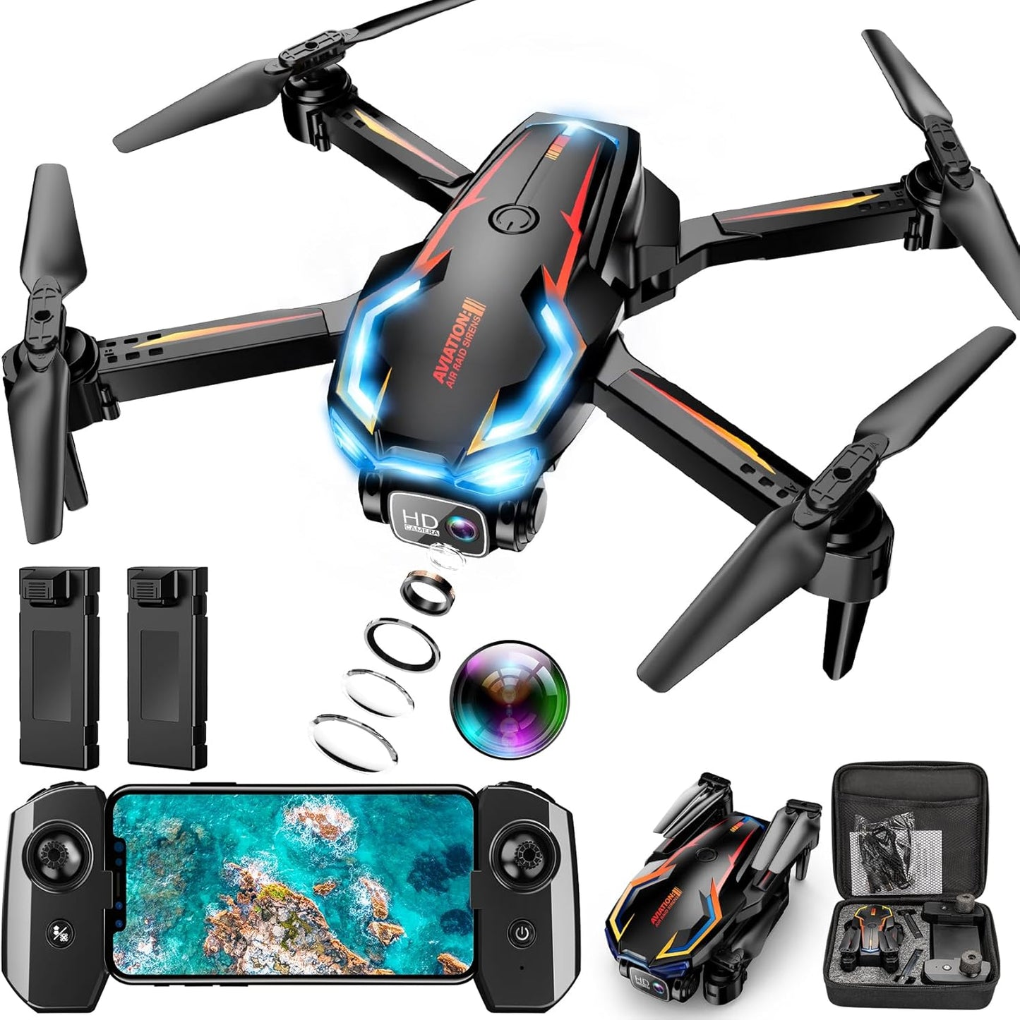2K HD FPV Drone with Camera for Adults - Perfect for Beginners