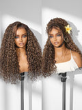 7x6 HD Lace Water Wave Curly Wig 18in - All-Day Comfort Fit