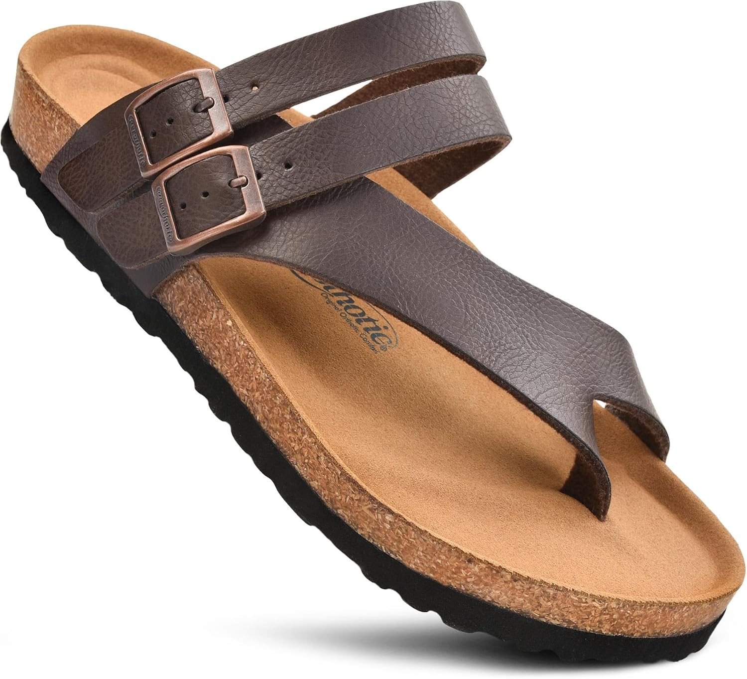 AEROTHOTIC Womens Strappy Slip-On Sandals with Arch Support