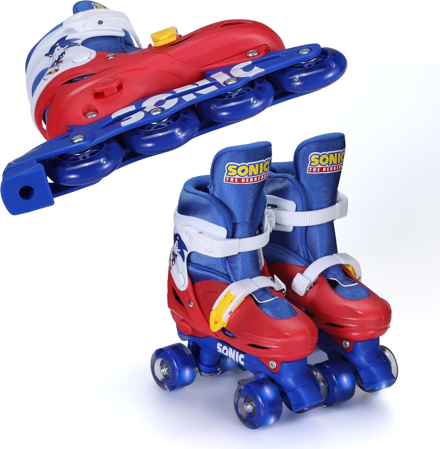 Sonic Kids Roller Skates with Transformative Quad and Inline Design