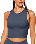 Natural Feelings Nudi Sports Bra Crop Top - Removable Pads & High Neck