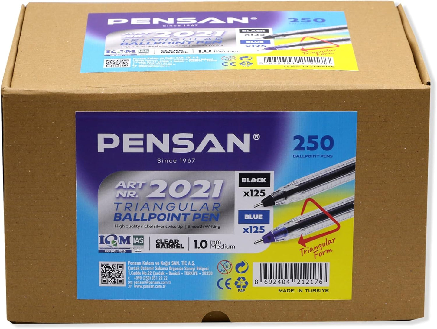 Ballpoint Pens Bulk Pack 250-Count for Smooth Writing Tasks