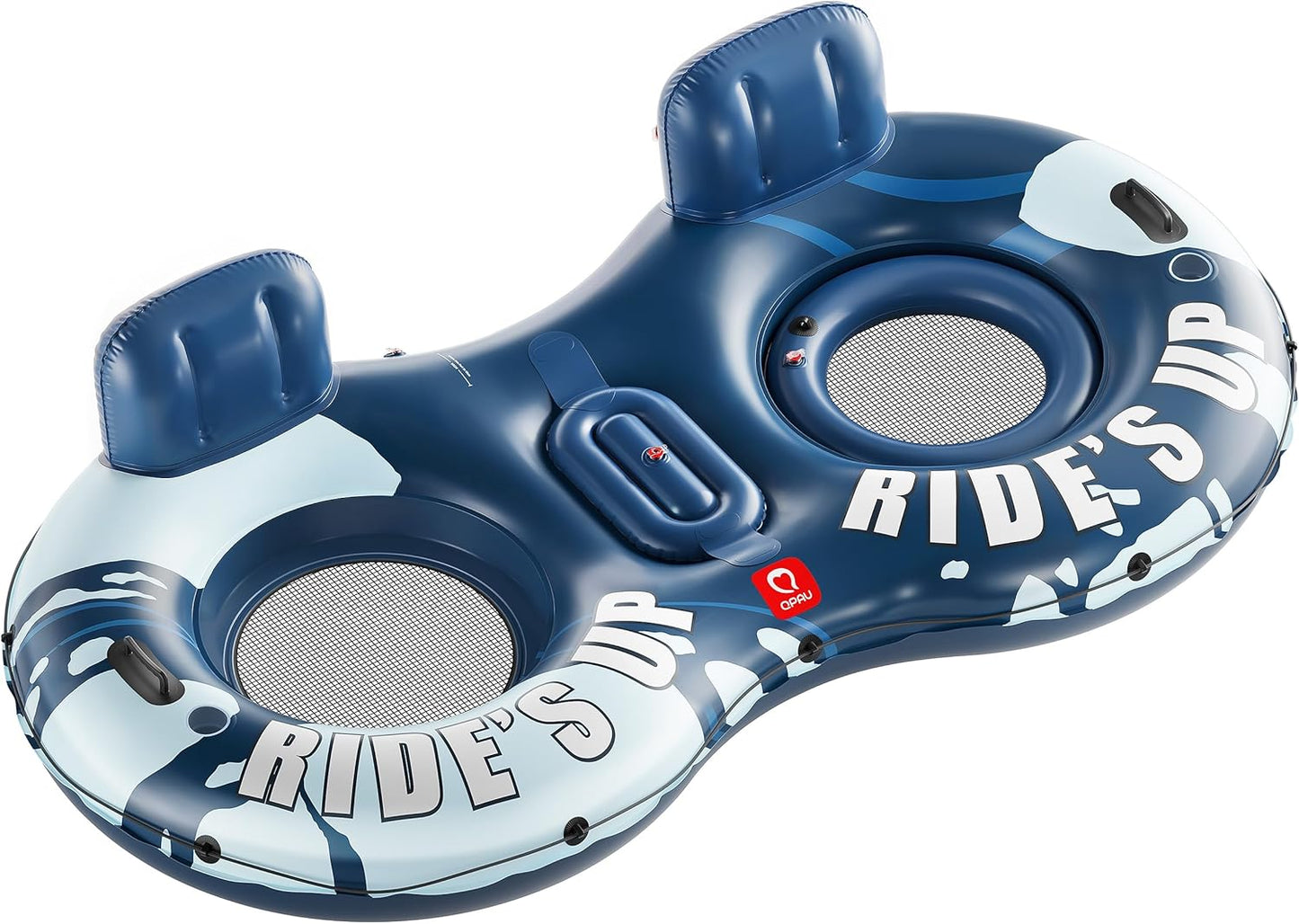 QPAU Inflatable Double River Tube for 2 with 660lb Capacity
