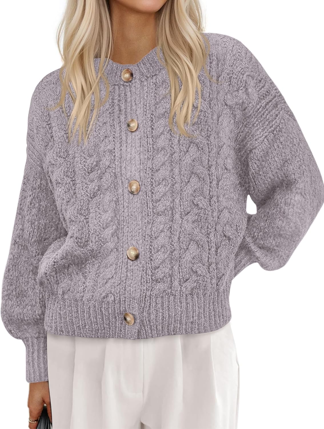 BTFBM Chunky Cardigan Sweaters for Women - Cozy Fall Fashion