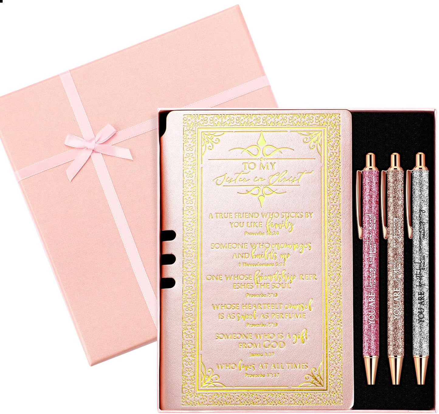 Christian Prayer Journal & Pens Set in Gift Box