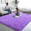 6x9 Area Rugs for Living Room, Purple Fluffy Shaggy Soft Carpet