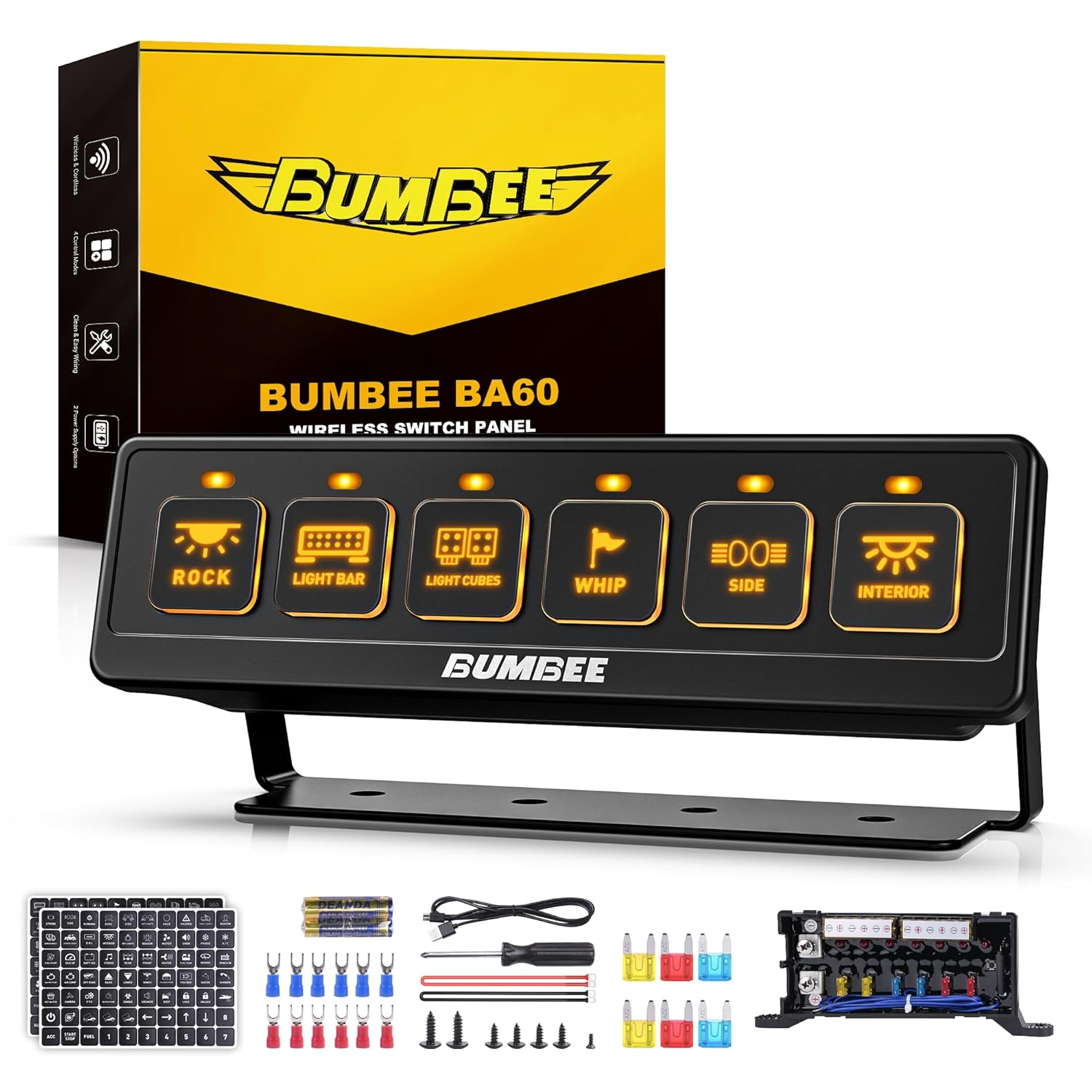 Bumbee 6 Gang Wireless Switch Panel for Easy Control & Power
