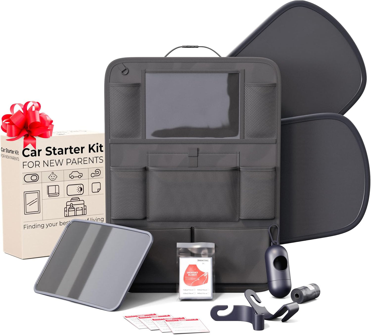 Baby Car Essentials Starter Kit for New Parents with Organizer
