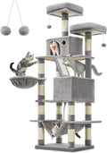 Feandrea Cat Tree 66.1 in Tall Multi-Level Cat Tower - Spacious