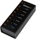 7 Port USB 3.0 Hub - Rugged Metal Enclosure for Desktop or Wall Mount
