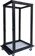 18U 4-Post Open Frame Server Rack - Adjustable 24ft to 37ft Depth