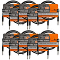 Gearlux Instrument Cable 1/4 Inch Straight to Straight 10 Pack