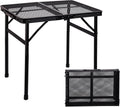 Small Metal Folding Table 23Lx15Wx22H - Compact Outdoor Grill Side