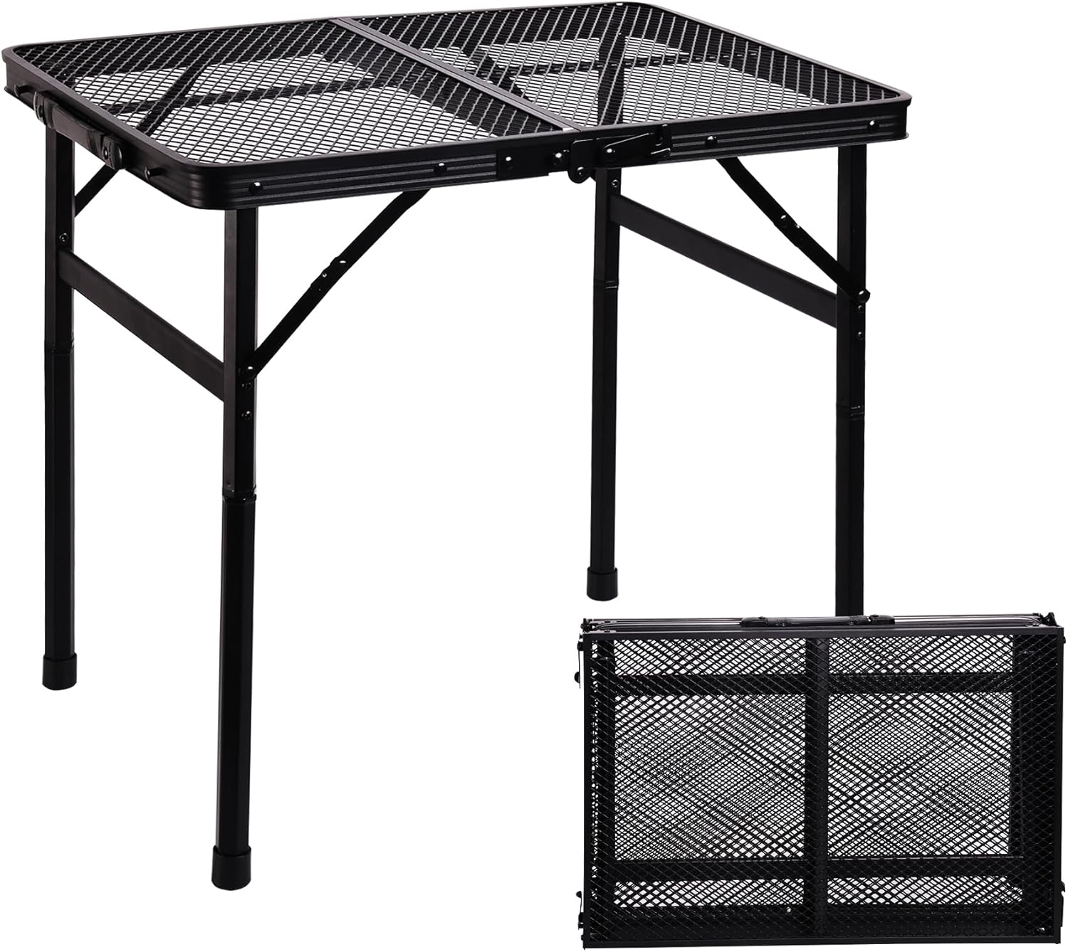 Portable Height-Adjustable BBQ Table - ALZEROOE