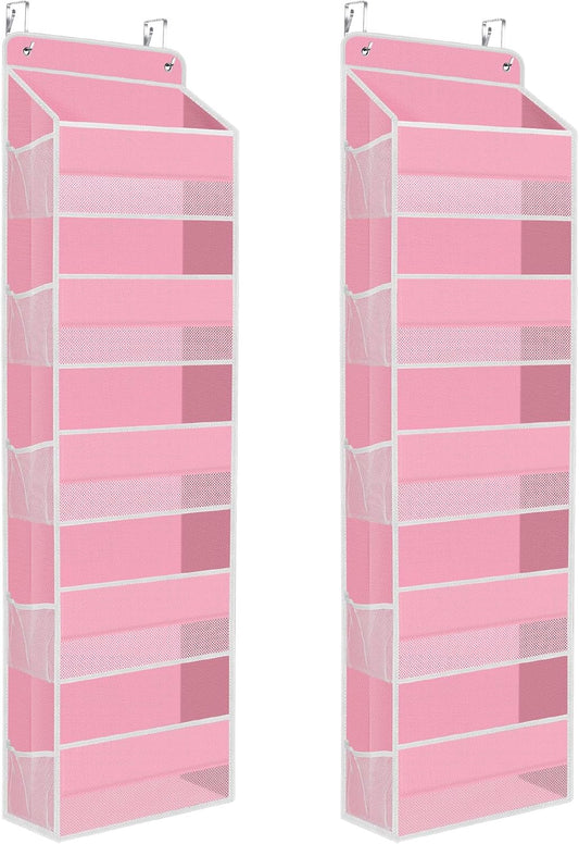 2 Pack Over The Door Organizer with Clear Window for Storage