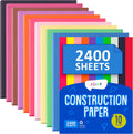 Alitte Construction Paper Assorted Colors 9x12 - Bulk 2400 Sheets