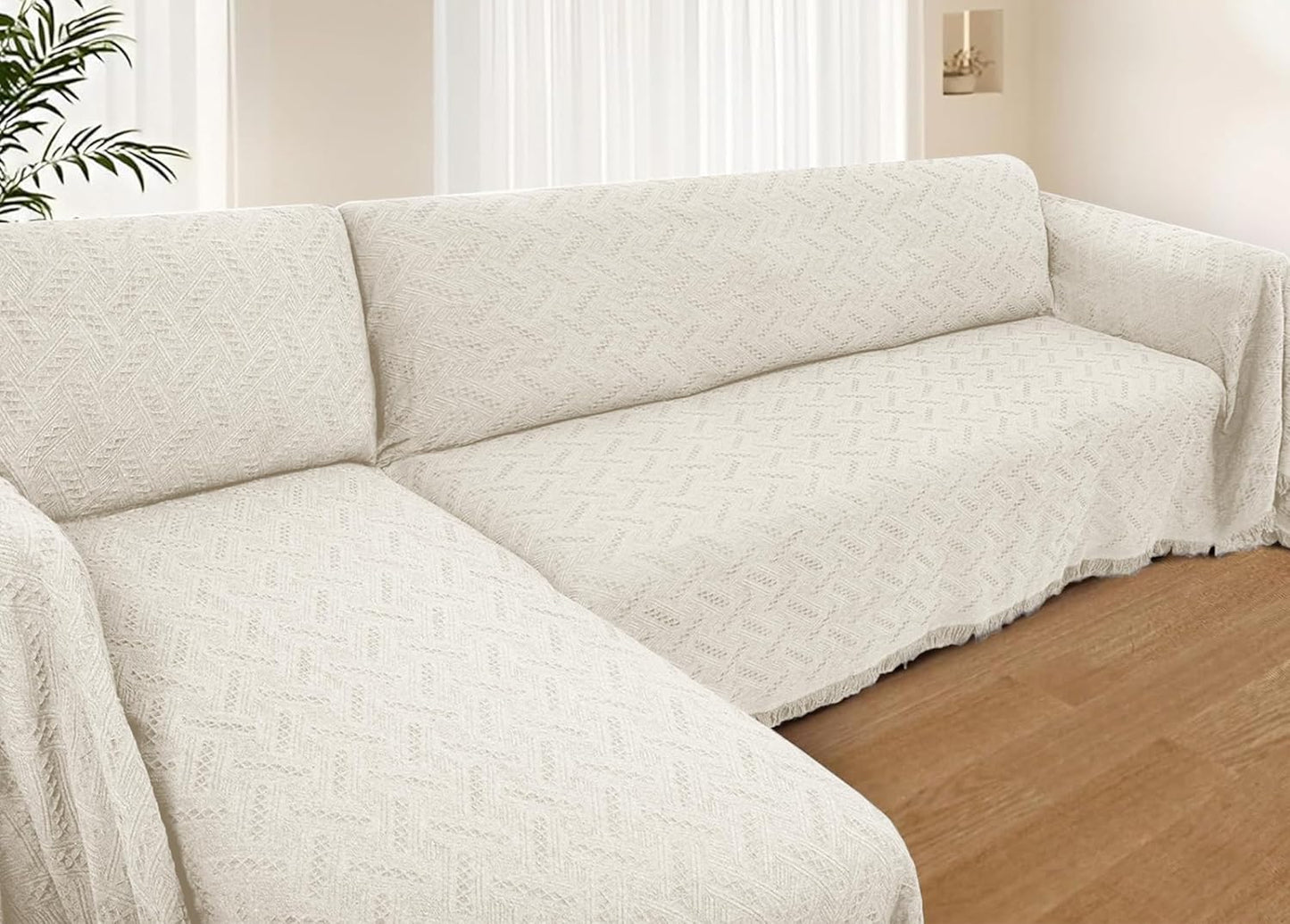 HOMERILLA Sectional Couch Covers for L Shaped Sofa Protection