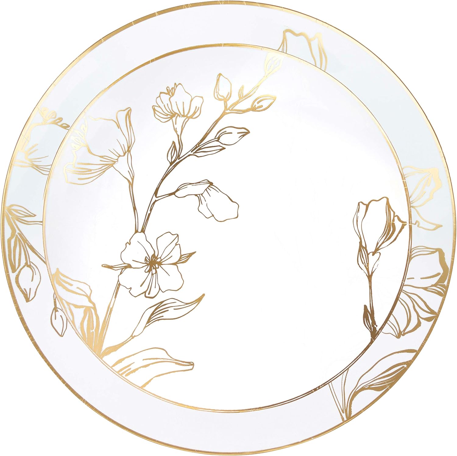 Plasticpro 128 Piece Combo Plates Set for Elegant Gatherings