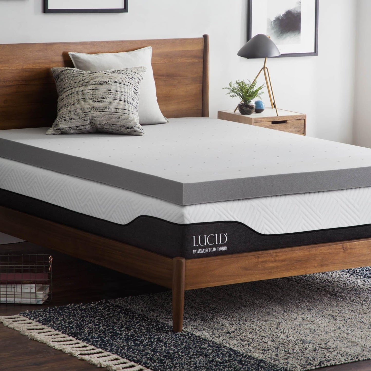 LUCID 4 Inch Bamboo Infused Memory Foam Mattress Topper Review