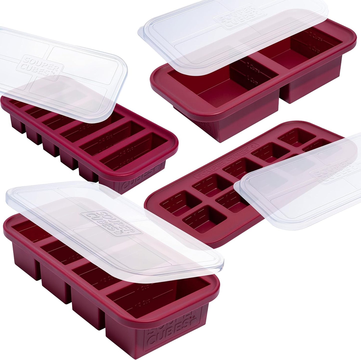 Souper Cubes Silicone Freezer Molds Gift Set for Meal Prep