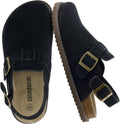 CUSHIONAIRE Brooklyn Suede Womens Slides with Adjustable Buckles