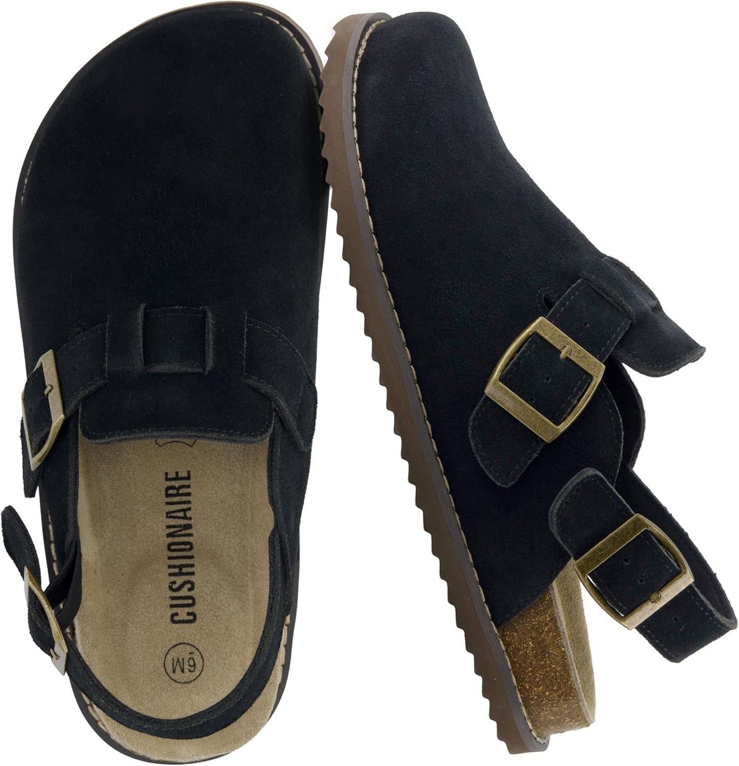 CUSHIONAIRE Brooklyn Suede Womens Slides for Comfort and Style