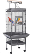 HSM 62 in Wrought Iron Large Bird Flight Cage with Rolling Stand