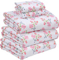 Split King Cotton Percale Sheet Set 5 PCS - Deep Pocket Floral