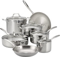 Tri-Ply Clad Stainless Steel 12-Piece Cookware Set - Even Heat