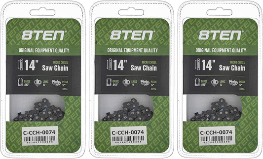 8TEN Micro Chisel Chainsaw Chain 14 Inch for Stihl MSA120 C-B