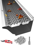 Gutter Guards 5in Aluminum with Stainless Steel Mesh - 28 ft Double