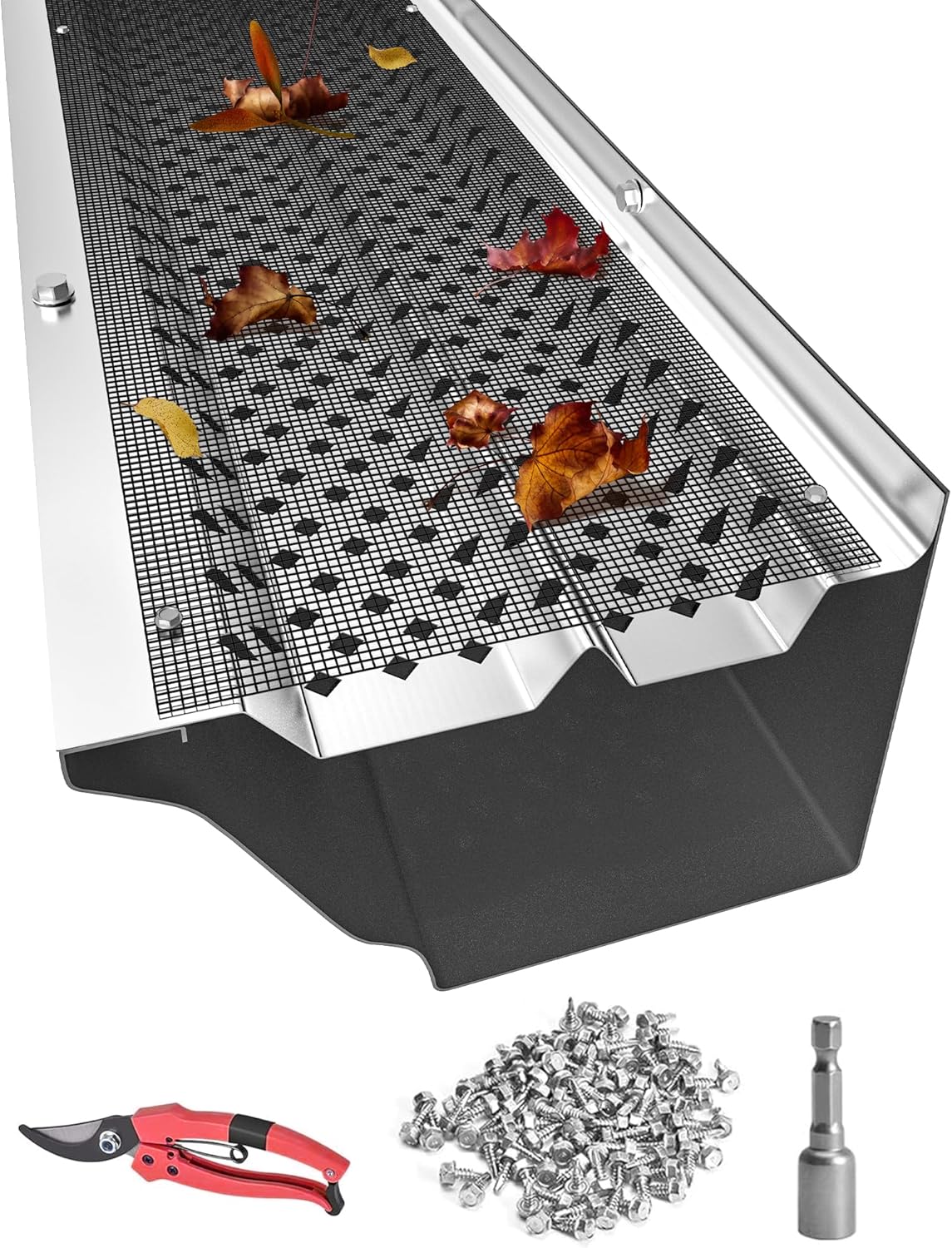 Gutter Guards 5in Aluminum Covers with Stainless Steel Mesh