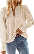 Womens Tops Butterfly Sleeve V Neck Blouses - Flowy Swiss (Style WHJ4)