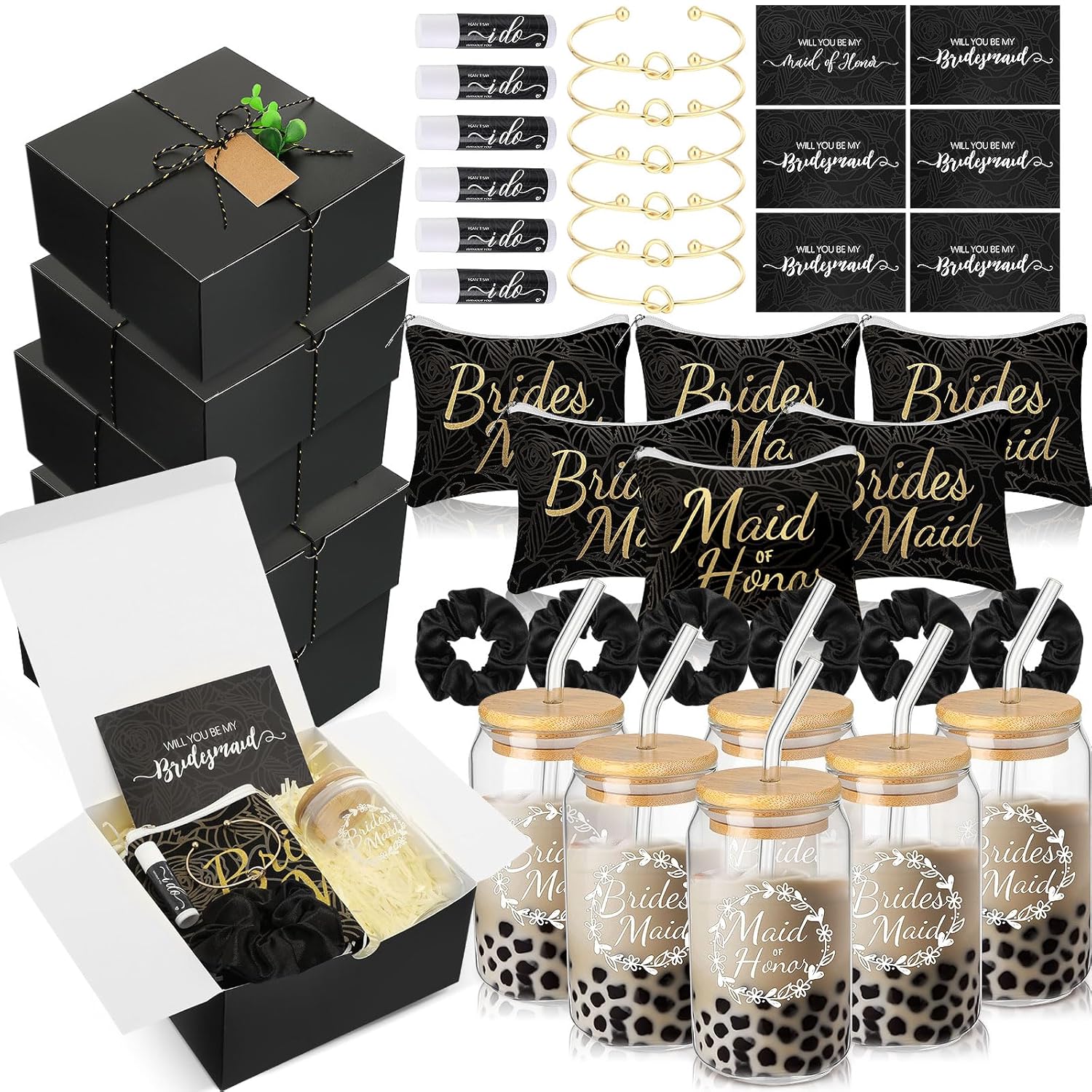 54 Pcs Bridesmaid Proposal Gifts Set for Special Occasions