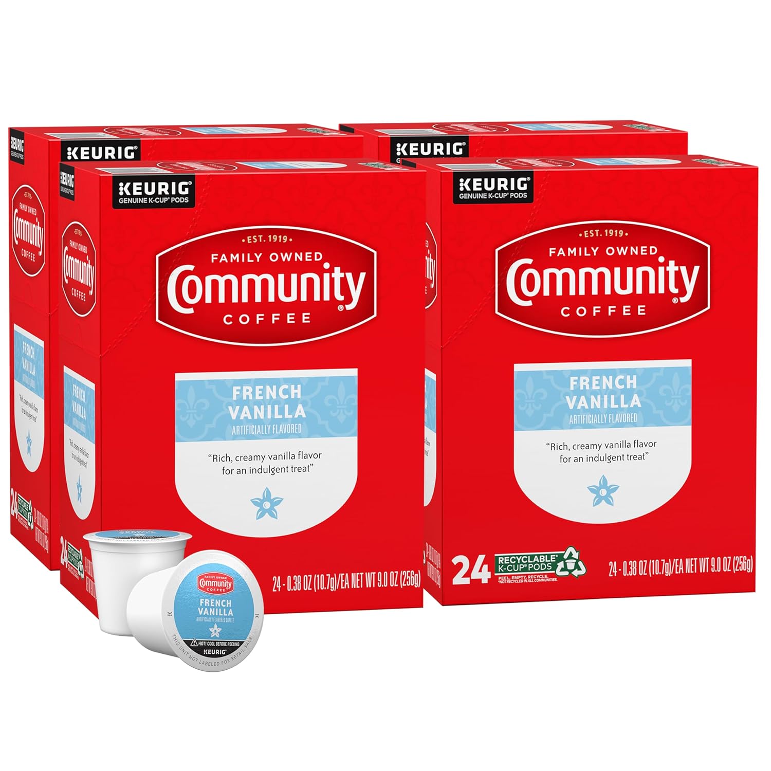 Community Coffee French Vanilla Pods for Keurig 2.0 Brewing