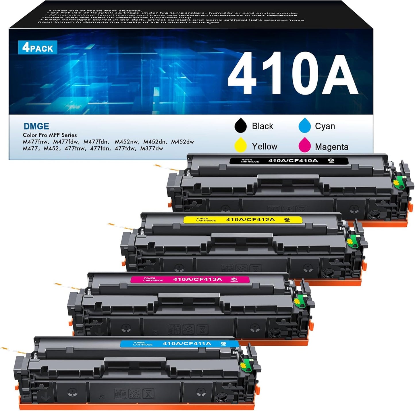 410A Toner Cartridges 4 Pack for HP Color LaserJet Pro MFP